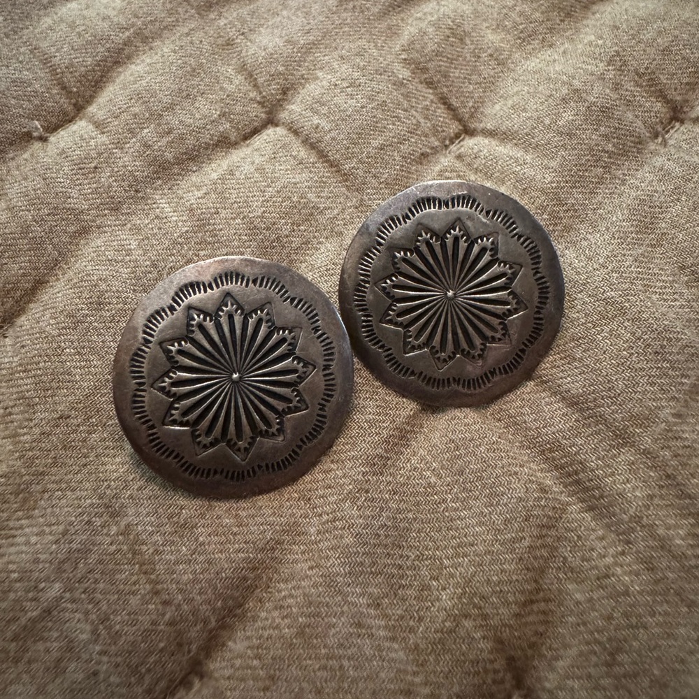 Sterling Silver Concho Studs